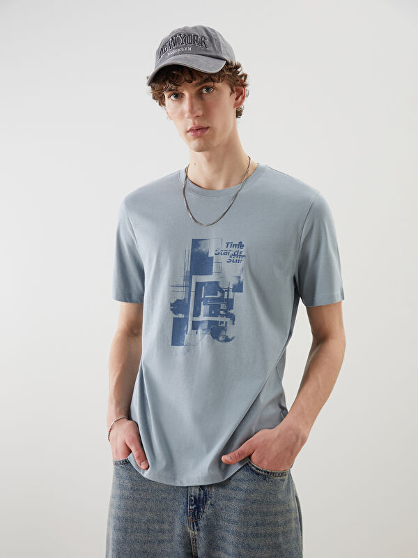 XSIDE Crew Neck Printed Jersey Men's T-Shirt