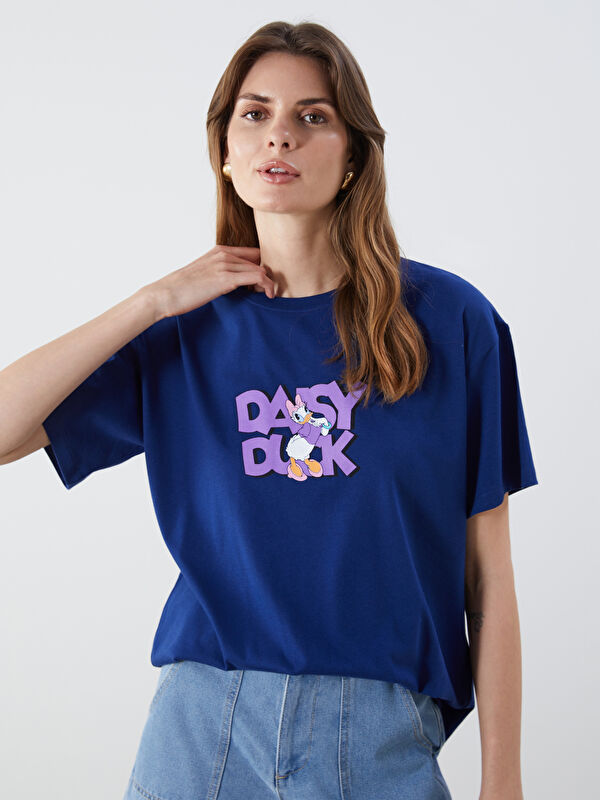 LCWAIKIKI Classic Crew Neck Daisy Duck Licensed Women's T-Shirt
