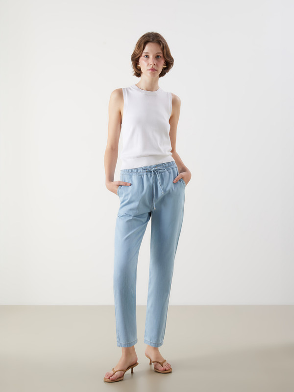 LCW Jeans Jean Femme Taille Élastique Coupe Maman