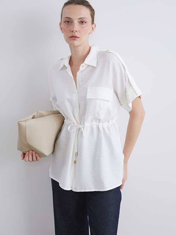 LCW Comfort Armürlü Oversize Kadın Gömlek