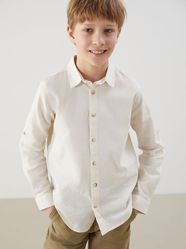 LCW Kids Linen Blend Boys' Shirt