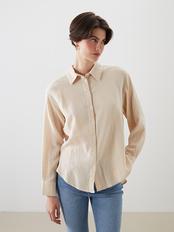 LCW Vision Chemise en Mousseline Coupe Ample pour Femmes