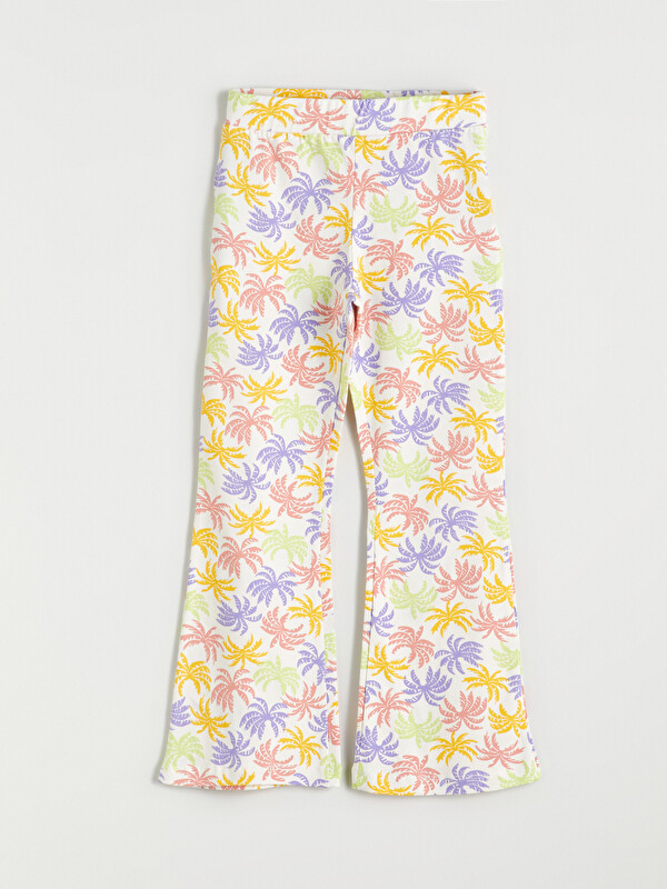 LCW Kids Elasticated Waist Girls' Flared Leg Leggings