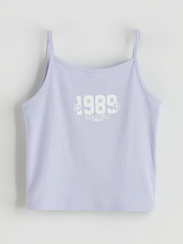 LCW Kids Kare Yaka İp Askılı Kız Çocuk Crop Atlet