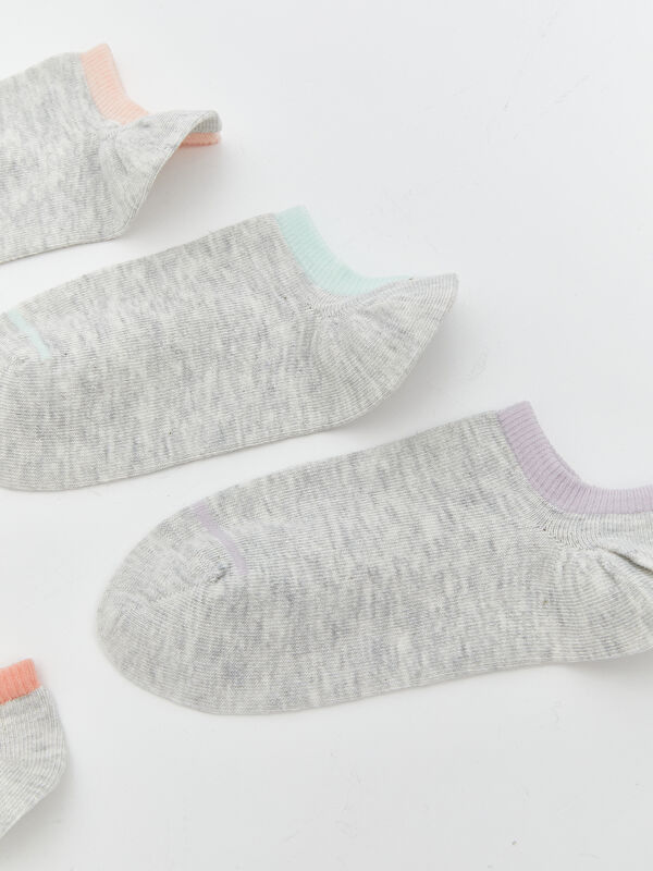 Kadın Düz Sneaker Çorap 5'li - Görsel 3