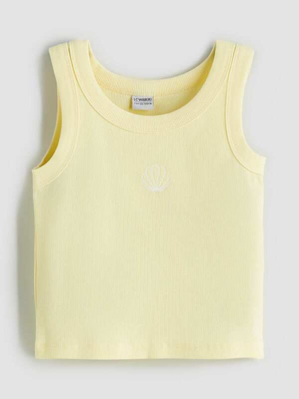 LCW Kids Bisiklet Yaka Kız Çocuk Crop Atlet