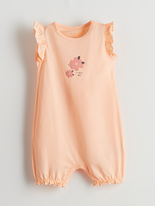 LCW baby Bisiklet Yaka Kız Bebek Tulum