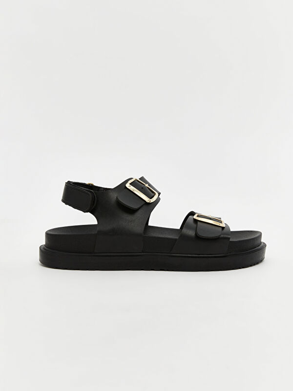 Lcw Steps Bej Lcw Steps Deri Görünümlü Kadın Sandalet