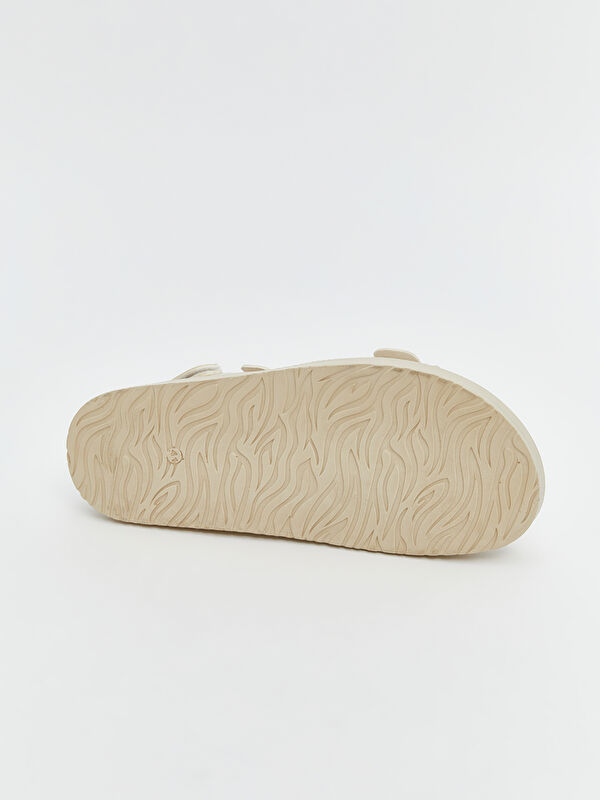 Lcw Steps Bej Lcw Steps Deri Görünümlü Kadın Sandalet