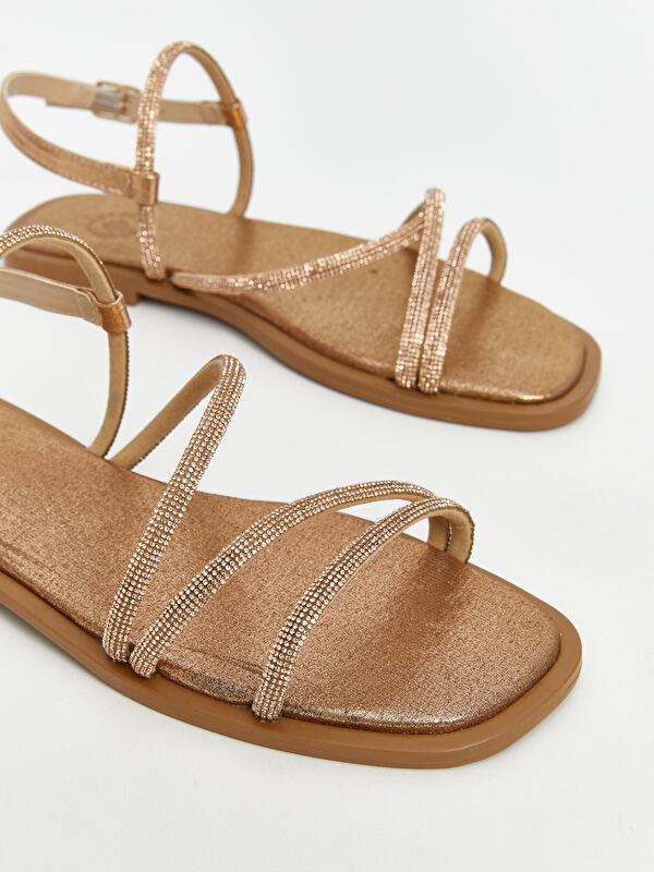 Taşlı Kadın Sandalet - Görsel 4