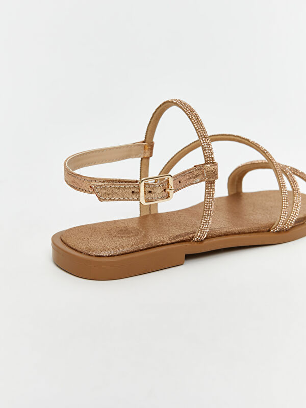 Taşlı Kadın Sandalet - Görsel 6