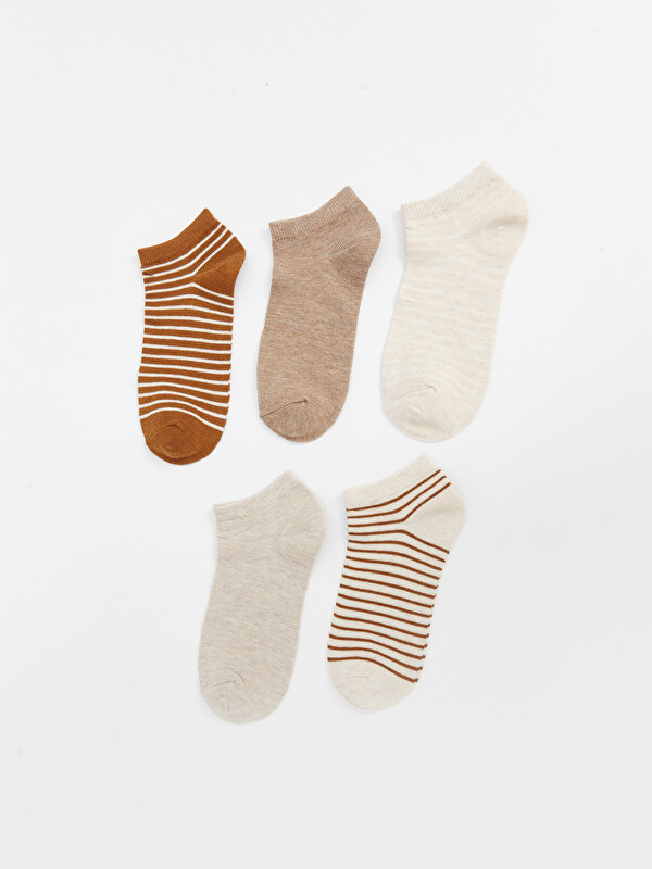 LCW DREAM Striped Women's Trainer Socks 5 Pack