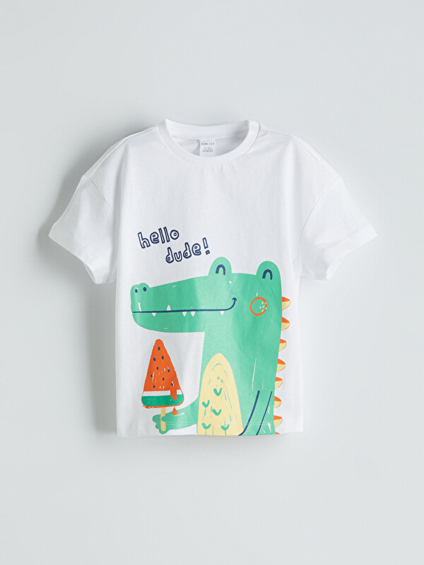 LCW Kids Baskılı Erkek Çocuk Tişört