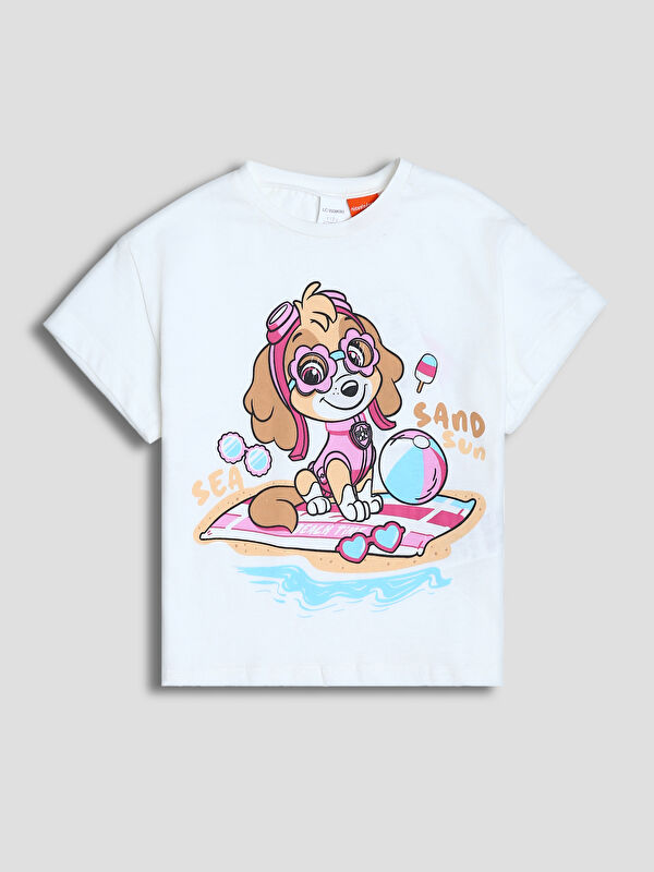 LCW Kids Crew Neck Printed Girls' T-Shirt