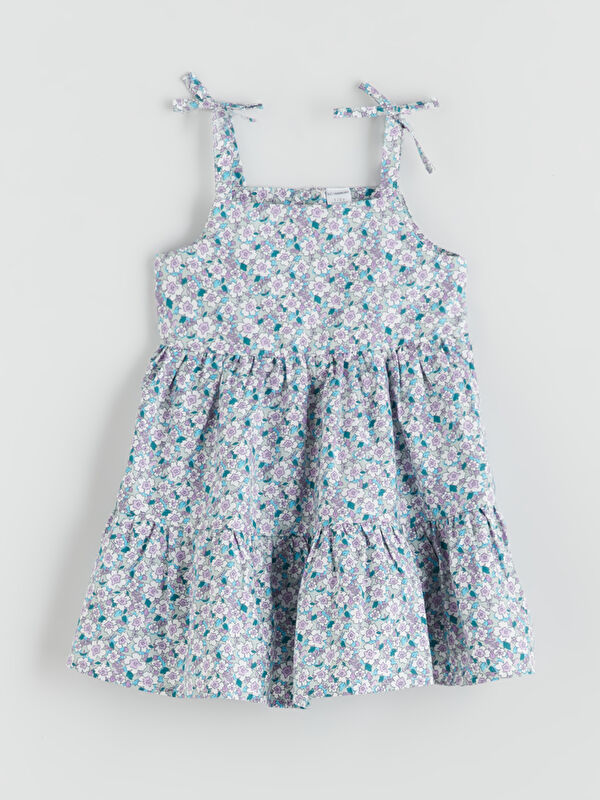 LCW Kids Square Collar Floral Girl's Dress