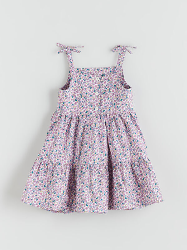 LCW Kids Square Collar Floral Girl's Dress