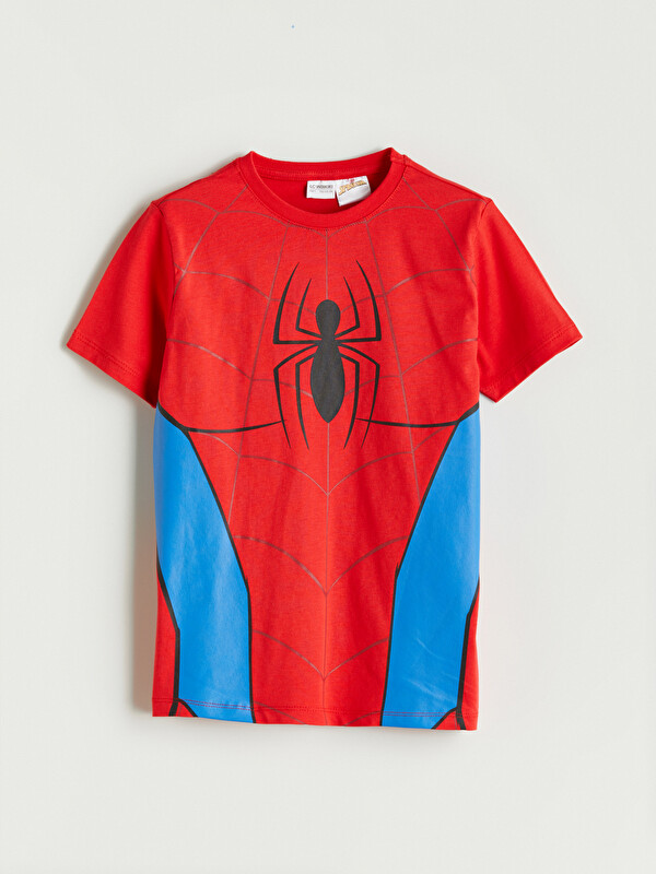 LCW Kids Spider-Man Baskılı Erkek Çocuk Tişört