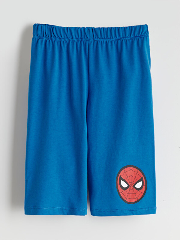 LCW Kids Spider-Man Baskılı Erkek Çocuk Şort Pijama Altı