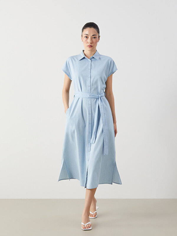 LCWAIKIKI Classic Collared Denim Dress