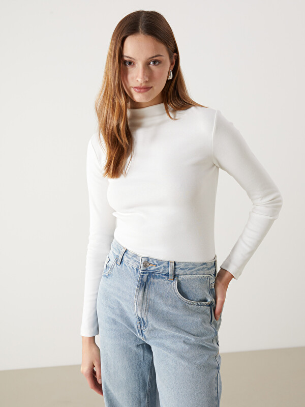 LCW Modest Dik Yaka Kadın Body