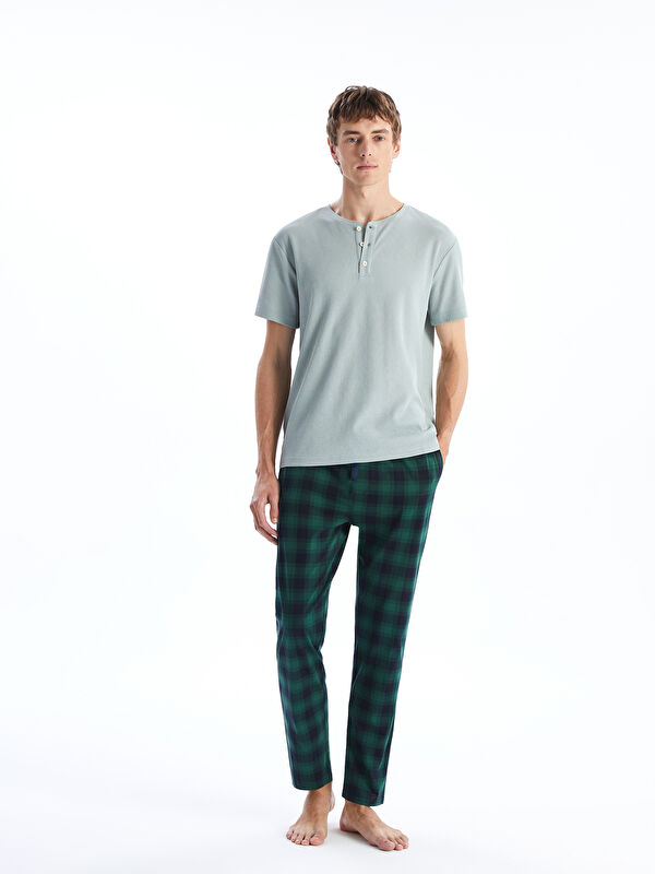 LC WAIKIKI Standart Kalıp Ekose Erkek Pijama Alt