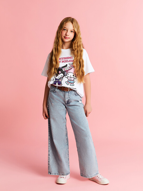 LCW Kids Wideleg Kız Çocuk Jean Pantolon