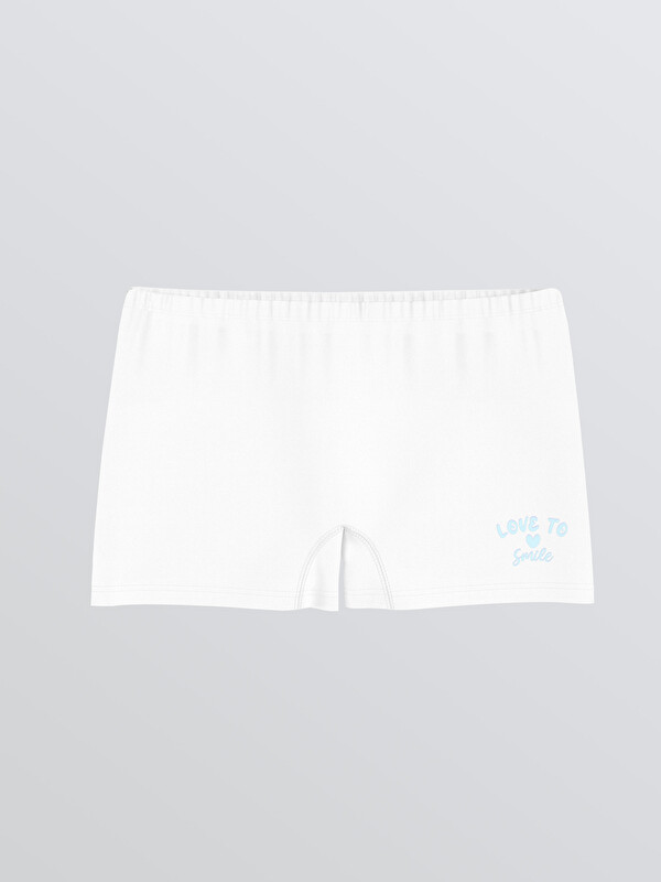 LCW Kids Kız Çocuk Yazı Baskılı Boxer
