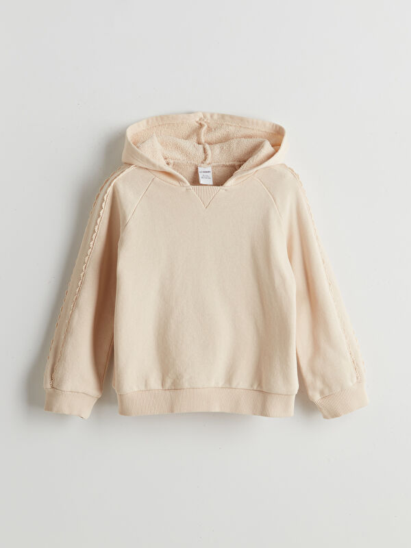 LCW Kids Kapüşonlu Basic Kız Çocuk Sweatshirt