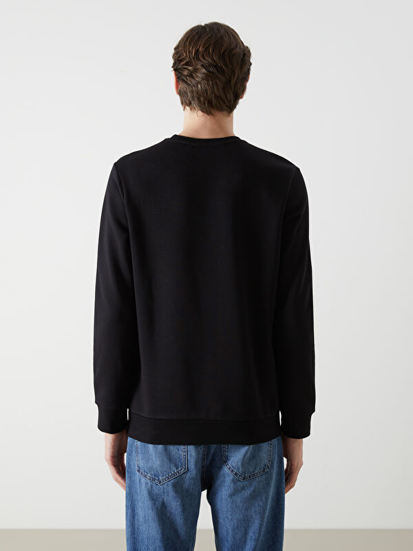 LCWAIKIKI Classic Crew Neck Printed Men's Thick Sweatshirt