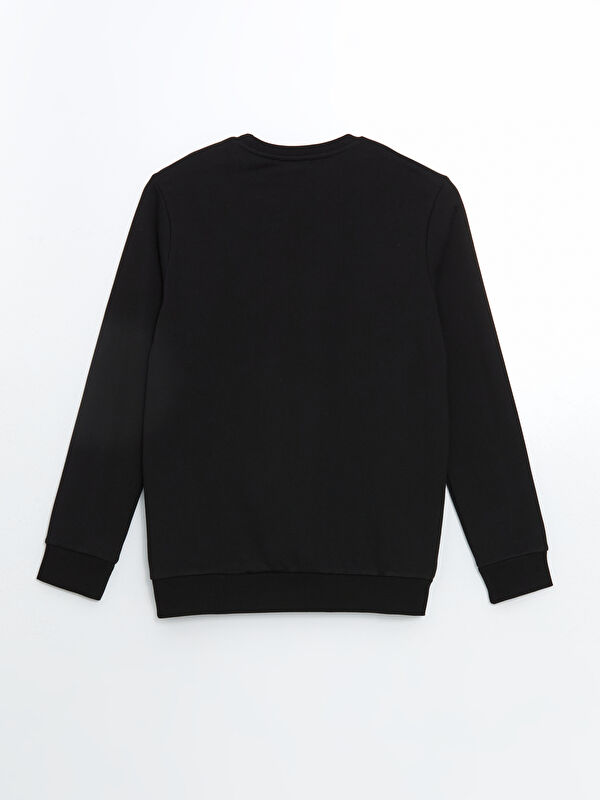 LCWAIKIKI Classic Crew Neck Printed Men's Thick Sweatshirt