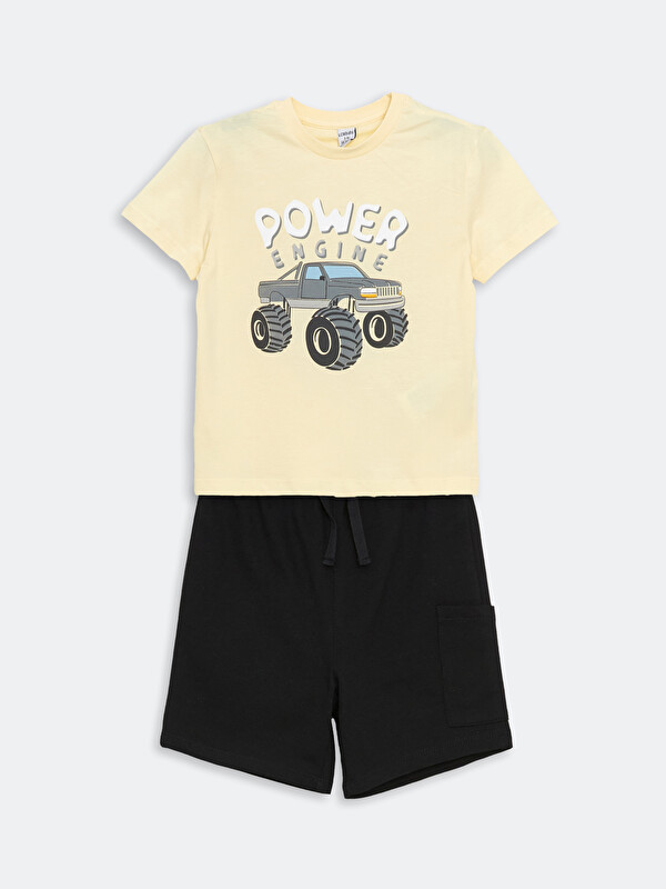 LCW Kids Printed Boys' T-Shirt and Shorts 2 Pack