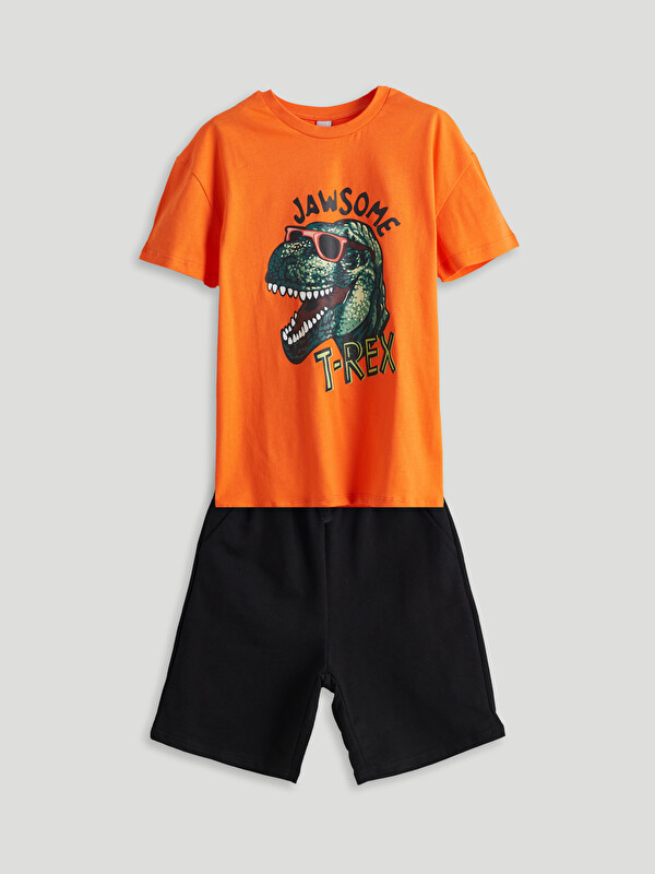 LCW Kids Printed Boys' T-Shirt and Shorts 2 Pack