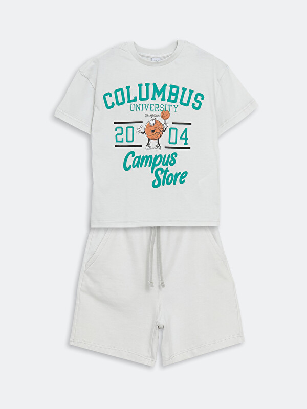 LCW Kids Printed Boys' T-Shirt and Shorts 2 Pack