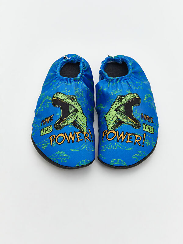 Dinozor Baskılı Erkek Çocuk Deniz Ayakkabısı - Görsel 4