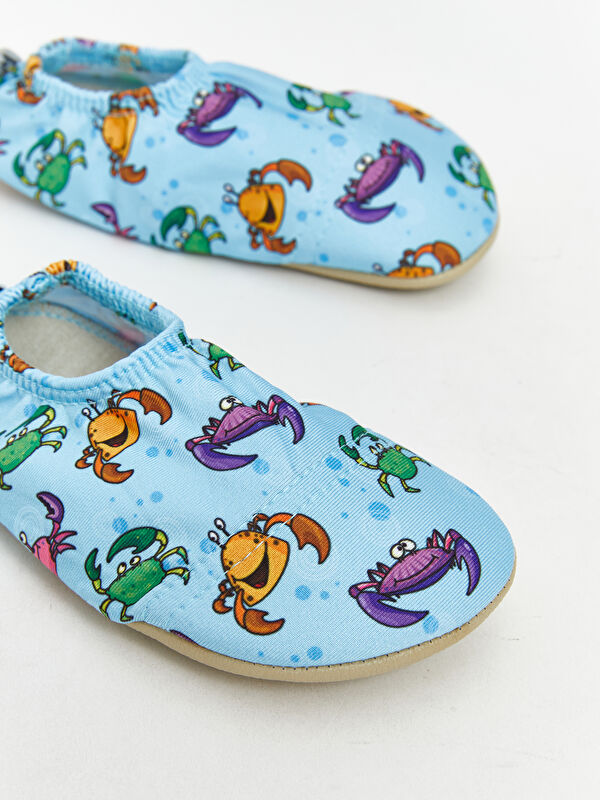 Baskılı Erkek Bebek Deniz Ayakkabısı - Görsel 4