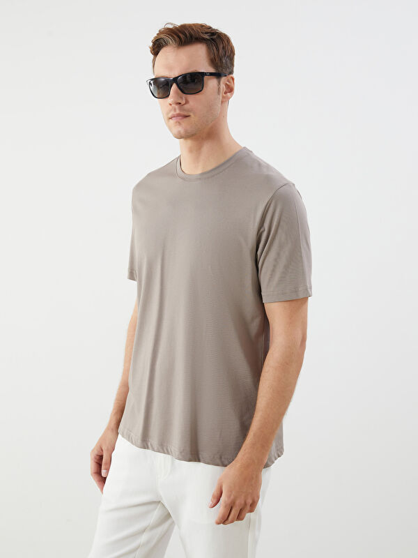 LCWAIKIKI Classic DRY TOUCH Bisiklet Yaka Penye Erkek Tişört