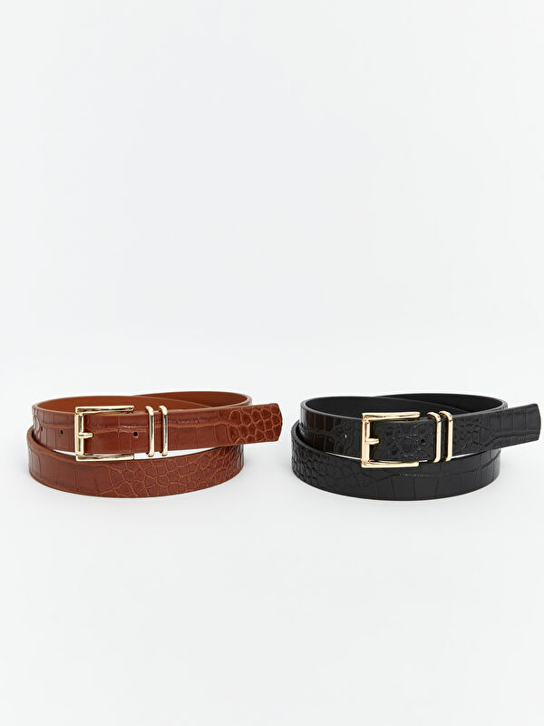 LCW ACCESSORIES Женский набор ремней из искусственной кожи, 2 упаковки