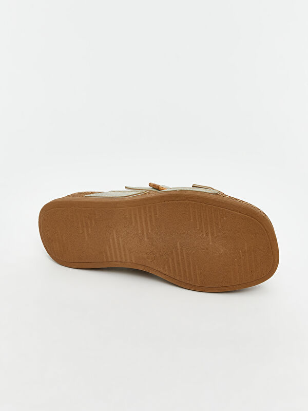 Süet Görünümlü Çift Bantlı Kadın Terlik - Görsel 5