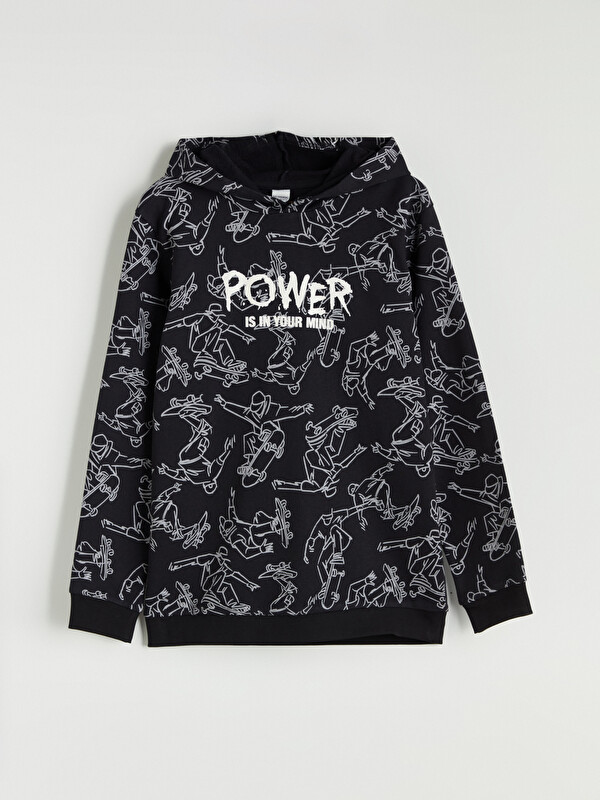 LCW Kids Kapüşonlu Baskılı Erkek Çocuk Sweatshirt