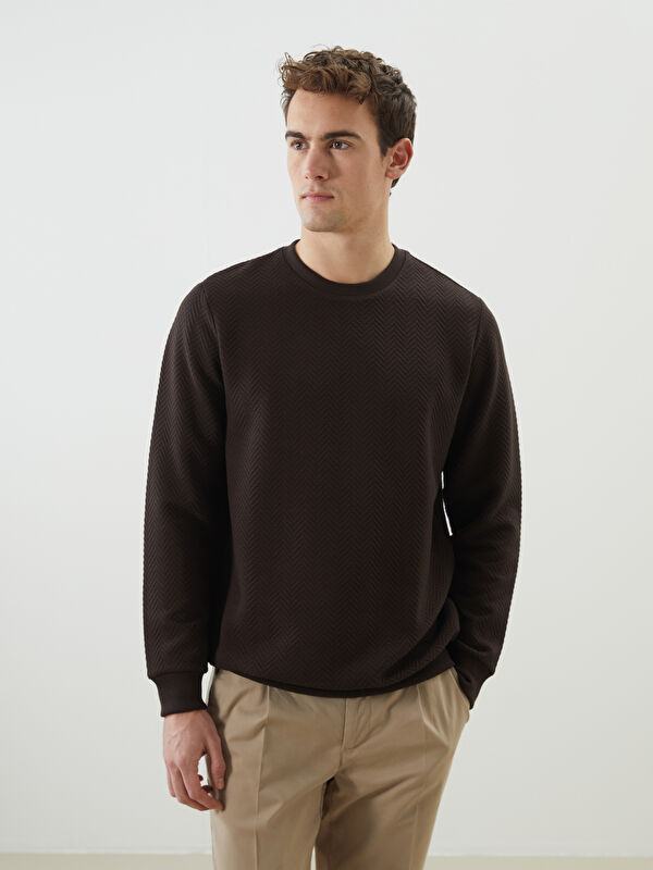 LCW Vision Bisiklet Yaka Uzun Kollu Erkek Sweatshirt