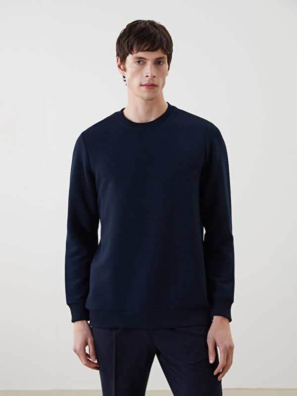 LCW Vision Bisiklet Yaka Uzun Kollu Erkek Sweatshirt