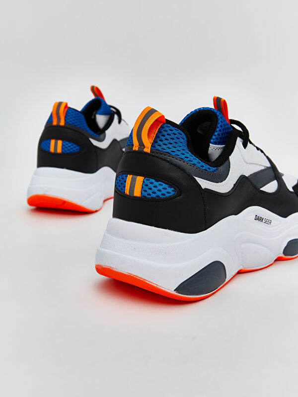 Bağcıklı Renk Bloklu Erkek Spor Ayakkabı - Görsel 6