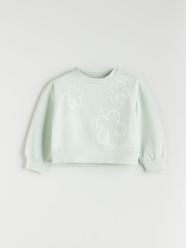LCW Kids Sweat-shirt Floral pour Filles à Col Rond