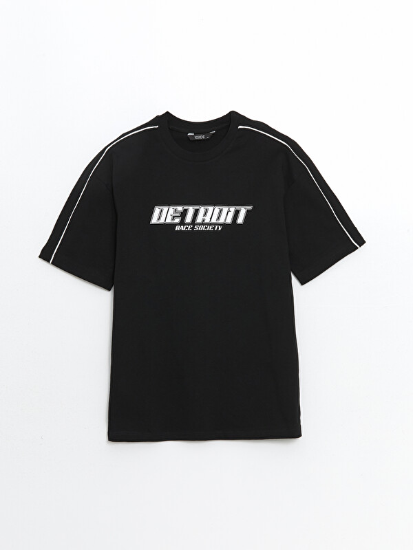 XSIDE Crew Neck Short Sleeve Printed Combed Cotton Men's T-shirt
