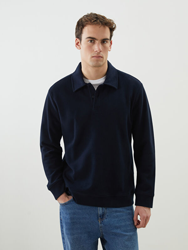 SOUTHBLUE Polo Yaka Erkek Sweatshirt