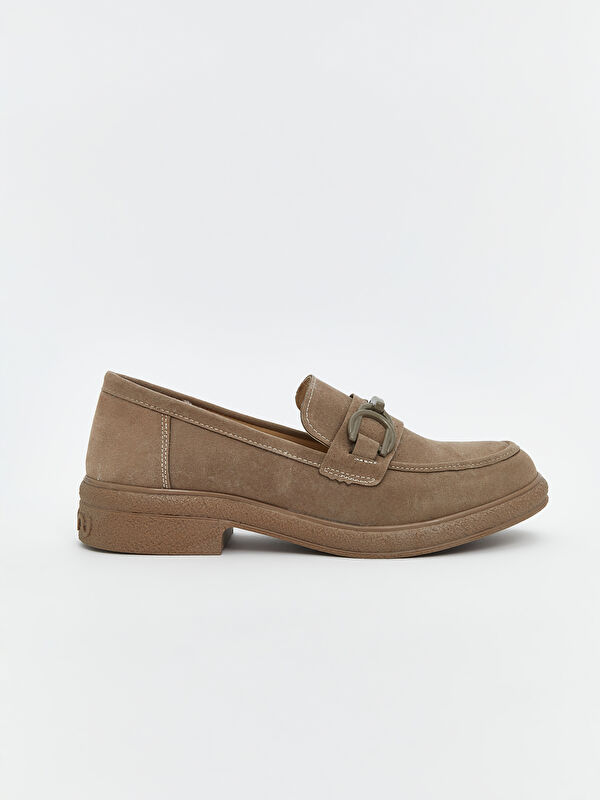 Koor Siyah Koor Süet Görünümlü Kadın Loafer Ayakkabı