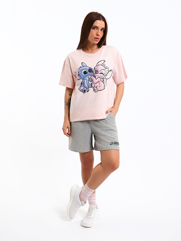 LCW Vision Shorts Imprimés à Taille Élastiquée pour Femmes