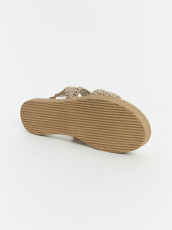 Lcw Steps Bej Lcw Steps Hasir Örgülü Kadın Sandalet