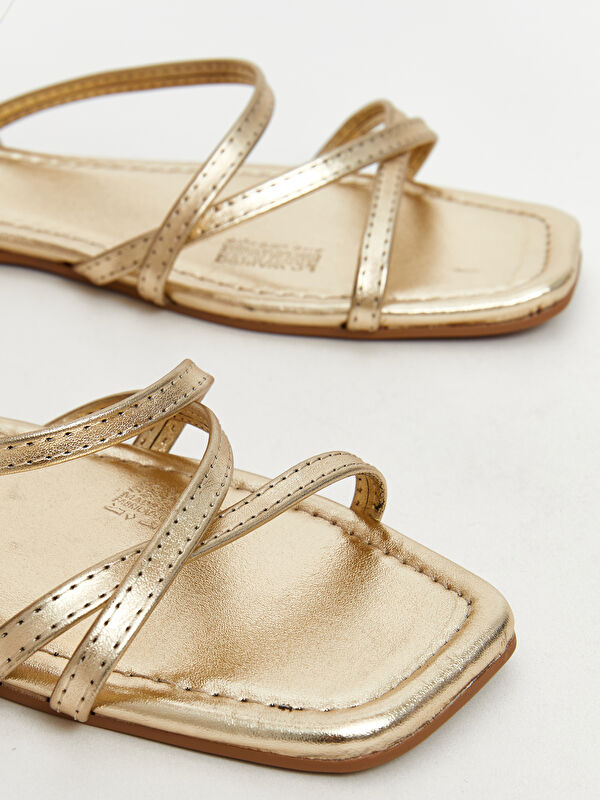 Çapraz Bantlı Kadın Sandalet - Görsel 5