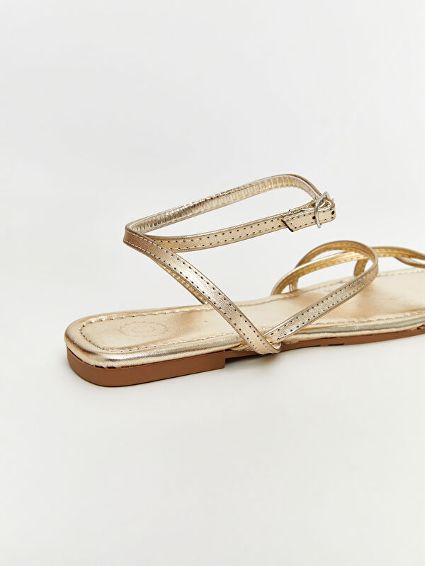 Çapraz Bantlı Kadın Sandalet - Görsel 7